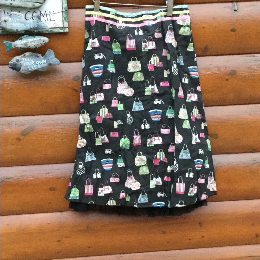 👛 Willi Smith Skirt PURSES  w/Netting  Sz 8